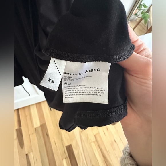 Reformation Jeans Maurie Wrap Midi Dress in Black   Sz: XS - Picture 7 of 14